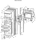 FRESH FOOD DOOR Diagram and Parts List for TFX24FLK  General Electric Refrigerator