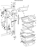 FRESH FOOD SECTION Diagram and Parts List for TFX24FLK  General Electric Refrigerator