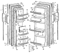 Section Diagram and Parts List for TFX24ZLJ  General Electric Refrigerator