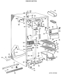 FREEZER SECTION Diagram and Parts List for TFX24ZLJ  General Electric Refrigerator