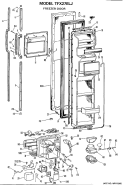 Part Location Diagram of WR71X2094 GE DOOR MODULE Assembly