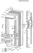 FRESH FOOD DOOR Diagram and Parts List for TFX27ELJ  General Electric Refrigerator