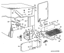 Section Diagram and Parts List for TFX27ELJ  General Electric Refrigerator