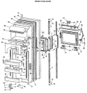 FRESH FOOD DOOR Diagram and Parts List for TFX27FLJ  General Electric Refrigerator