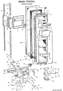 FREEZER DOOR Diagram and Parts List for TFX27ILJ  General Electric Refrigerator