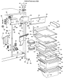 FRESH FOOD SECTION Diagram and Parts List for TFX27ILJ  General Electric Refrigerator