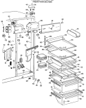 FRESH FOOD SECTION Diagram and Parts List for TFXW27FLJ  General Electric Refrigerator