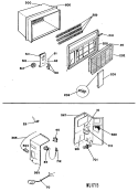 Section Diagram and Parts List for AED18DAM1  General Electric Air Conditioner