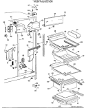 FRESH FOOD SECTION Diagram and Parts List for TFX22RLL  General Electric Refrigerator