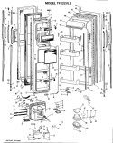 Section Diagram and Parts List for TFX22VLL  General Electric Refrigerator