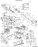 FREEZER SECTION Diagram and Parts List for TFX24SLL  General Electric Refrigerator