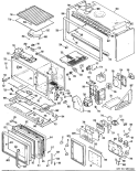 Section Diagram and Parts List for JHP62G*M1  General Electric Microwave Oven Combo