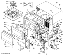 Section Diagram and Parts List for JE48A04  General Electric Microwave