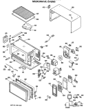 MICROWAVE OVENS Diagram and Parts List for JEM32H03  General Electric Microwave