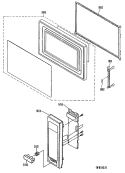 Section Diagram and Parts List for JE1220J02  General Electric Microwave