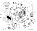 Section Diagram and Parts List for JE691TWH02  General Electric Microwave
