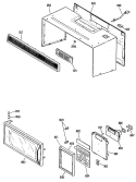Section Diagram and Parts List for JVM130H03  General Electric Microwave