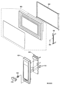 Section Diagram and Parts List for JE1221K01  General Electric Microwave
