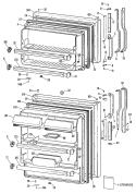 Section Diagram and Parts List for TBX21KMTRAD  General Electric Refrigerator