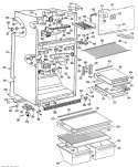 Section Diagram and Parts List for TBX21KMTRAD  General Electric Refrigerator