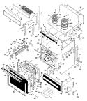 Section Diagram and Parts List for JHP70G*M1  General Electric Microwave Oven Combo