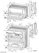 Section Diagram and Parts List for TBX24ZLRRAD  General Electric Refrigerator