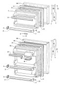 Section Diagram and Parts List for TB13SLCLAD  General Electric Refrigerator