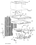 Section Diagram and Parts List for TB13SLCLAD  General Electric Refrigerator