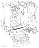 Section Diagram and Parts List for TBX16DMDRWH  General Electric Refrigerator