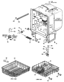 Section Diagram and Parts List for GSD580K-20  General Electric Dishwasher
