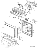 Section Diagram and Parts List for GSD1150P25  General Electric Dishwasher