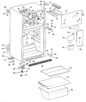 Section Diagram and Parts List for TBX16SMCLWH  General Electric Refrigerator