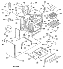 Section Diagram and Parts List for JSP26GN1  General Electric Range