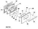 Section Diagram and Parts List for JSS16N1  General Electric Range