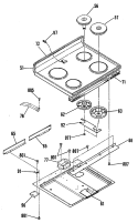 Section Diagram and Parts List for JBP29GM2  General Electric Range