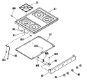 Section Diagram and Parts List for JGBS03EK2  General Electric Range