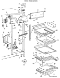 FRESH FOOD SECTION Diagram and Parts List for TFX22RMC  General Electric Refrigerator