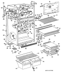 Section Diagram and Parts List for TBX18TMBRAD  General Electric Refrigerator