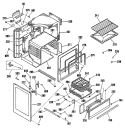 Section Diagram and Parts List for JLBS03PK3  General Electric Range