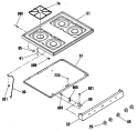 Section Diagram and Parts List for JGSS05GEK2  General Electric Range