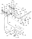 Section Diagram and Parts List for JGSS05GEK2  General Electric Range