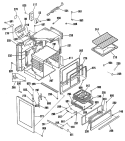 Section Diagram and Parts List for JGSS05GEK2  General Electric Range