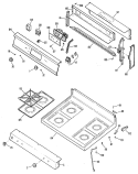 Section Diagram and Parts List for JGBP25GEN2  General Electric Range