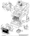 Section Diagram and Parts List for JBS16G*N2  General Electric Range
