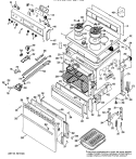 Section Diagram and Parts List for JBP22*N2  General Electric Range