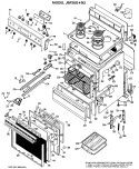Section Diagram and Parts List for JBP26G*N2  General Electric Range