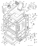 Section Diagram and Parts List for JGBP26GEN2  General Electric Range