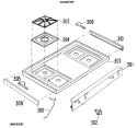 Part Location Diagram of WB10X5200 GE HINGE-COOKTOP-RIGHT