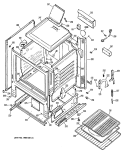 Section Diagram and Parts List for JGBS04GEN1  General Electric Range
