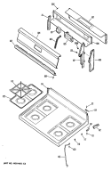 Section Diagram and Parts List for JGBS15GEN1  General Electric Range